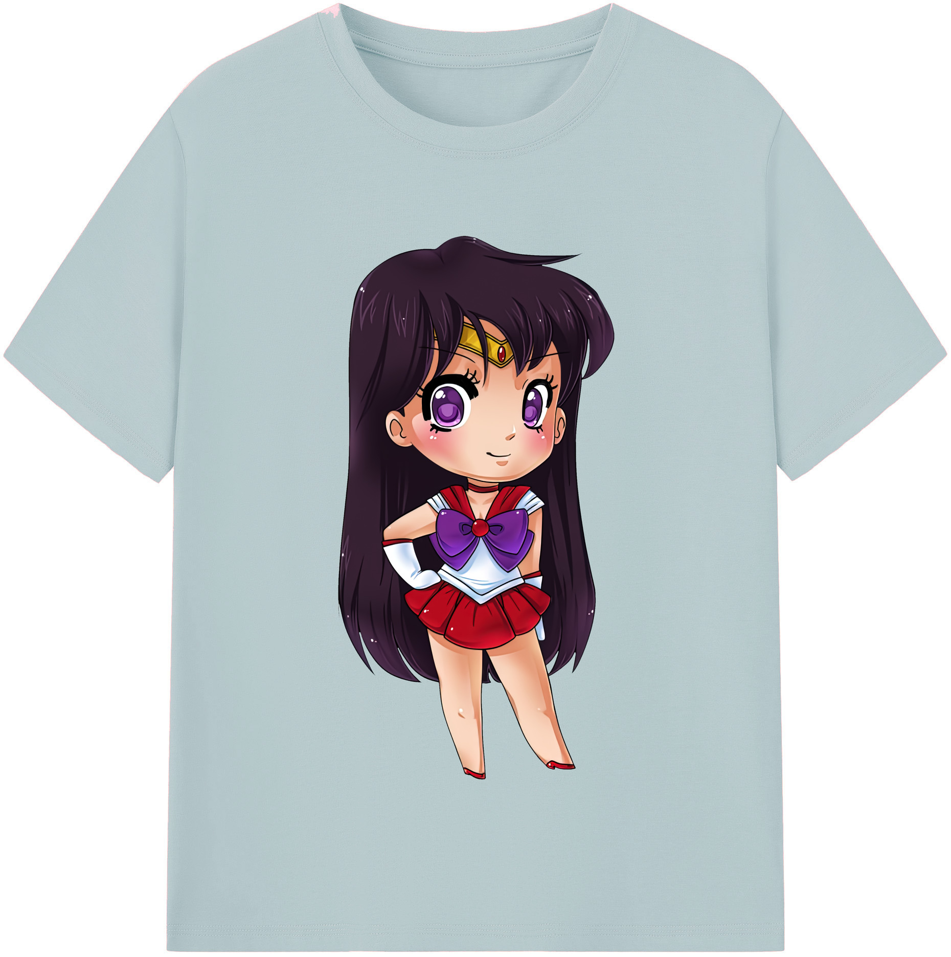 （画像用） 美少女戦士セーラームーン 火野レイ ひの レイ Sailor Moon Hino Rei （セーラーマーズ,Sailor Mars） 綿100％半袖Tシャツ（フロントプリント）